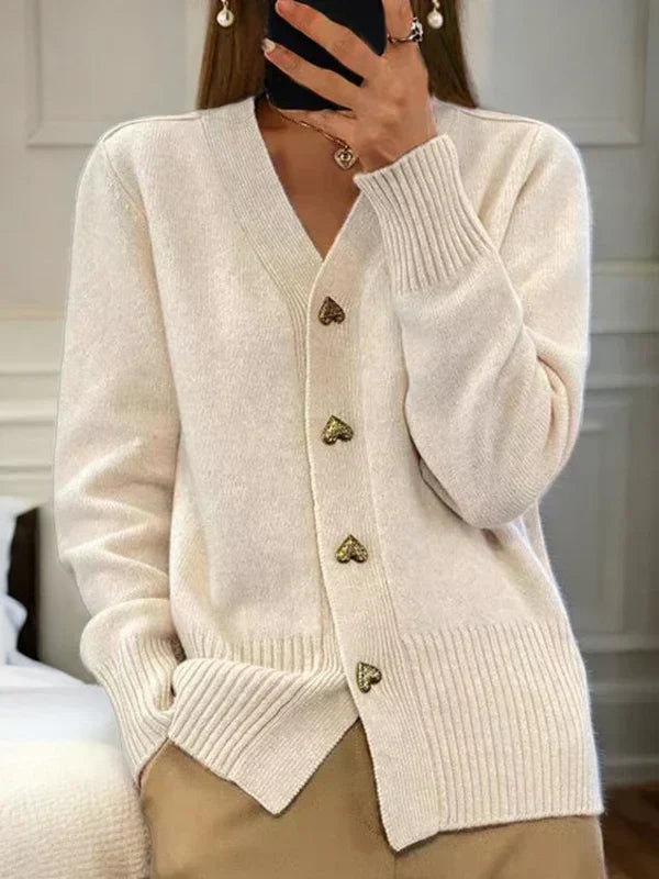 Faith - Hart Gebreide Cardigan