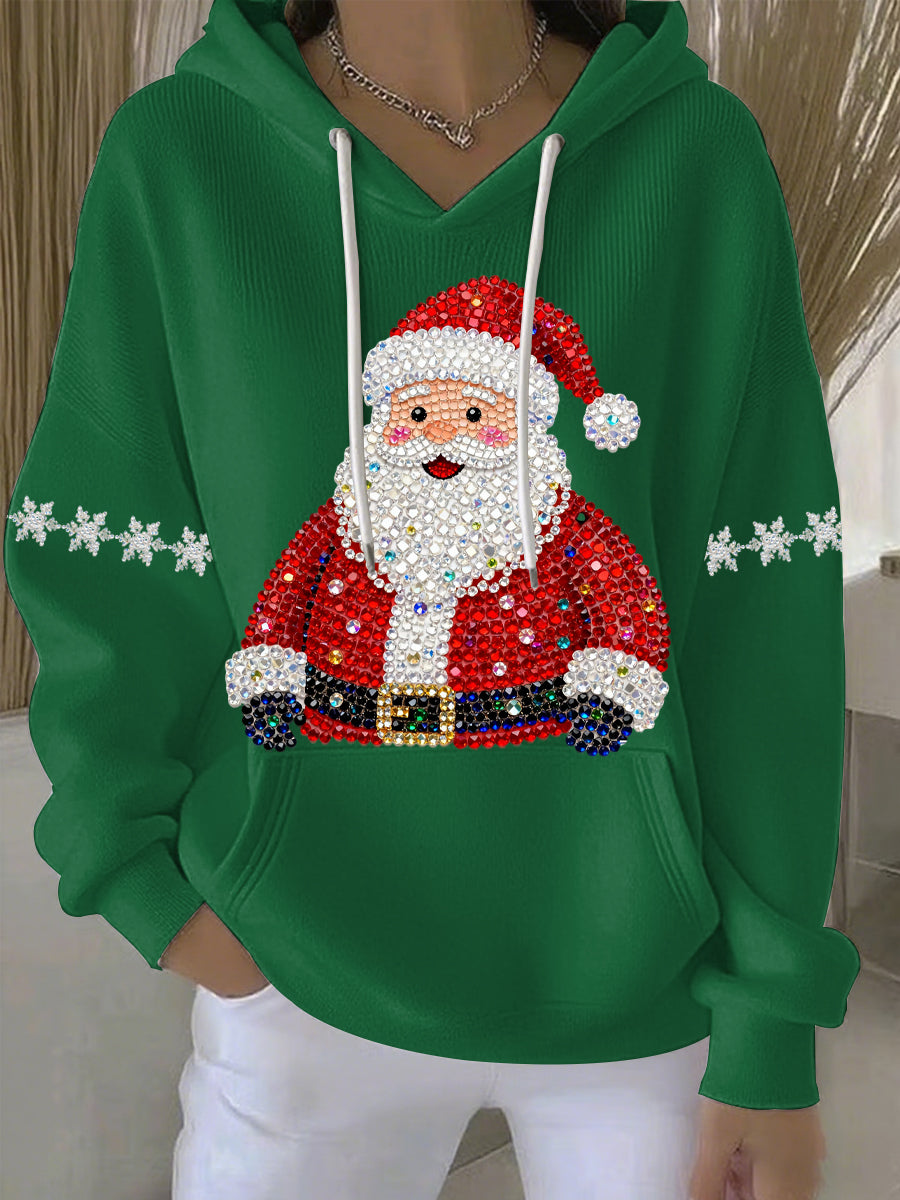 Dames Kerstprint Vrijetijds Hoodie