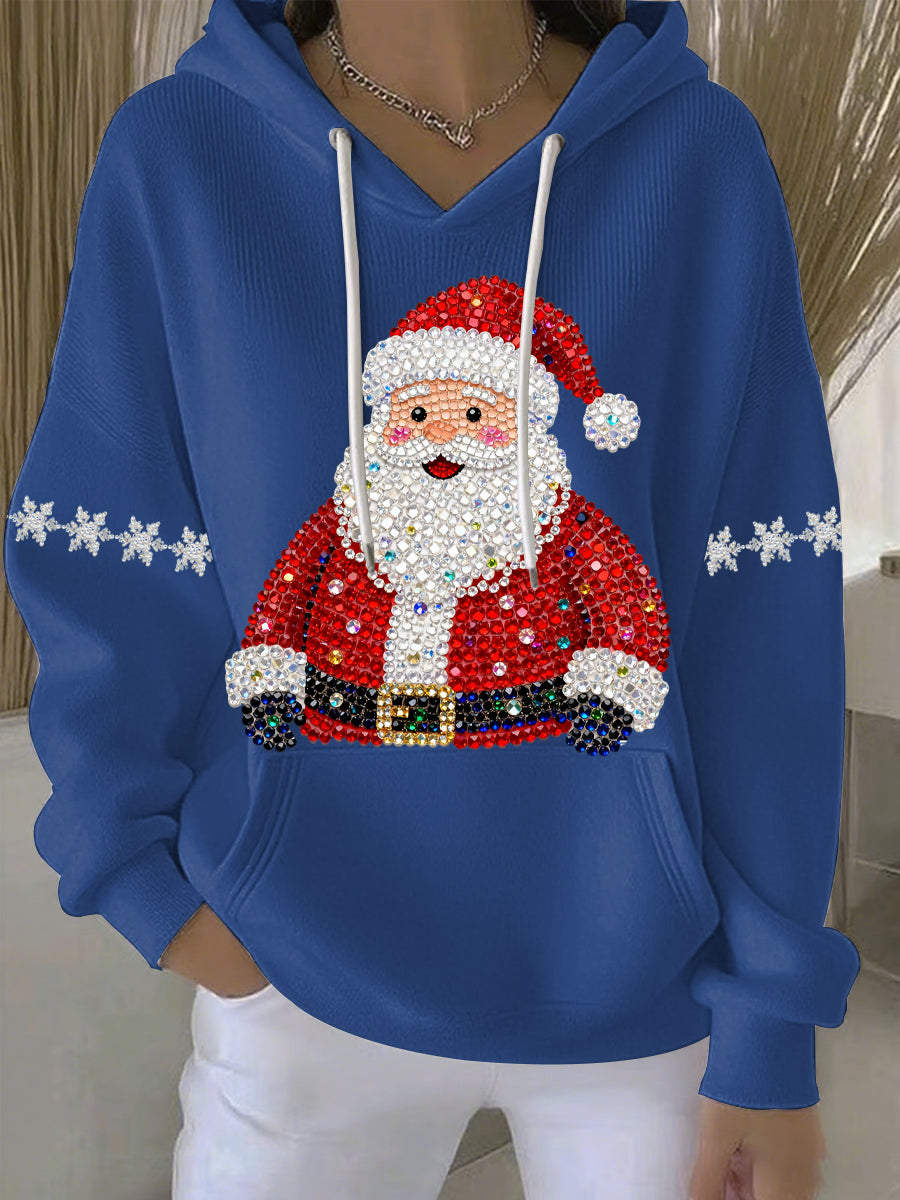 Dames Kerstprint Vrijetijds Hoodie