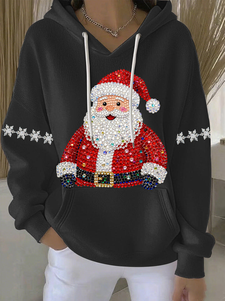 Dames Kerstprint Vrijetijds Hoodie