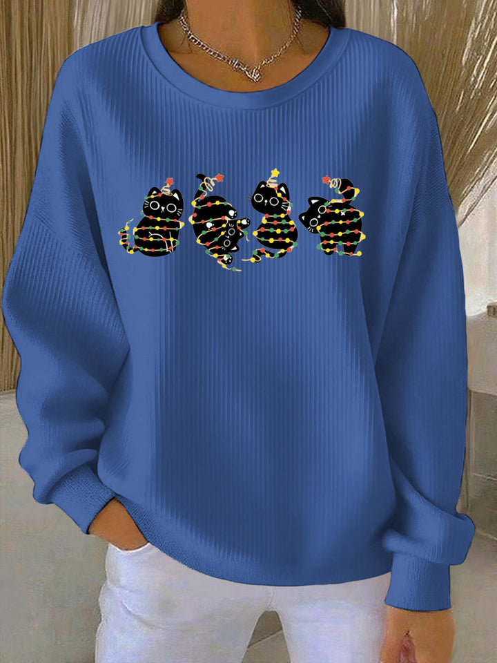 Dames Kerstprint Vrijetijdssweater