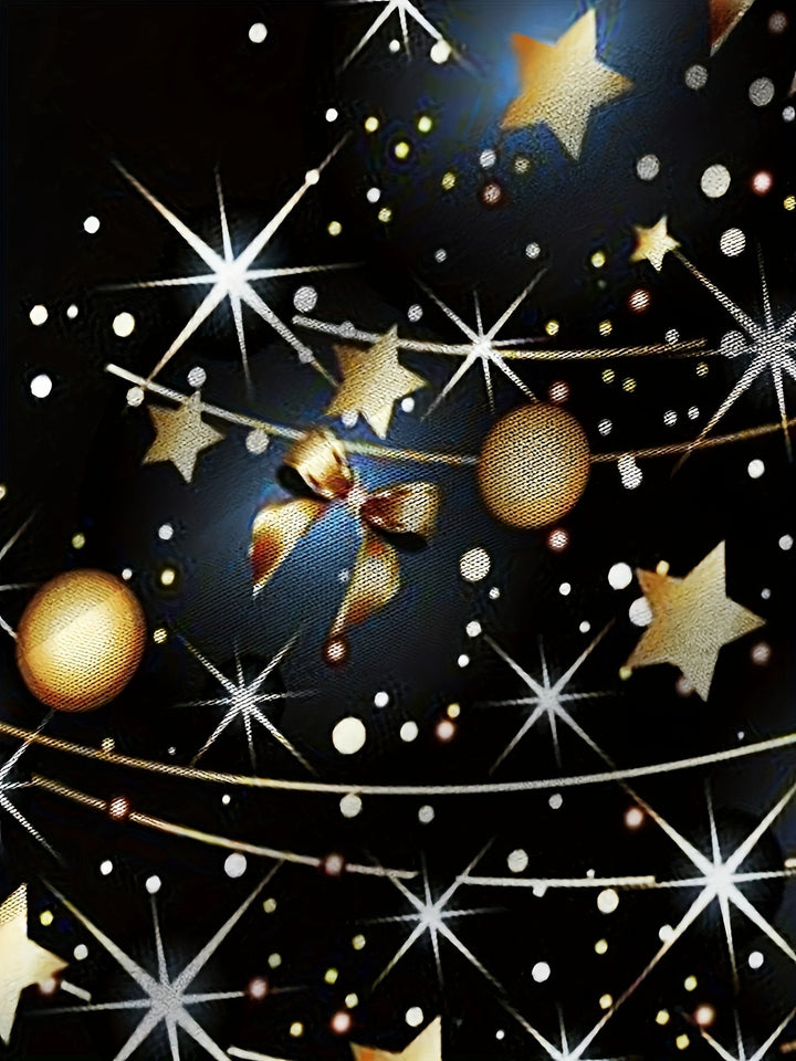 Stan | Glanzend kerstboomprint heren overhemd met lange mouw