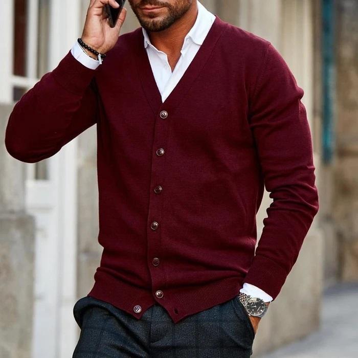 Stijlvol Heren Vest Comfortabele Casual Cardigan