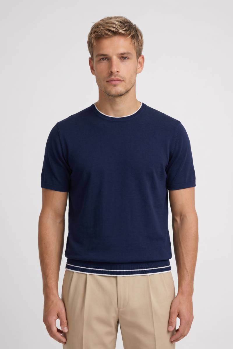 T-shirt Heren - Geribbelde Zoom met Ronde Hals | Klassiek