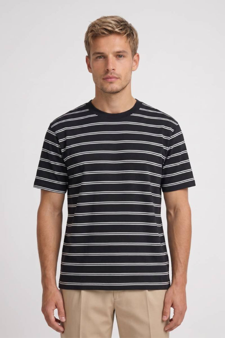 T-shirt Heren - Gestreept Oversized | Korte Mouwen