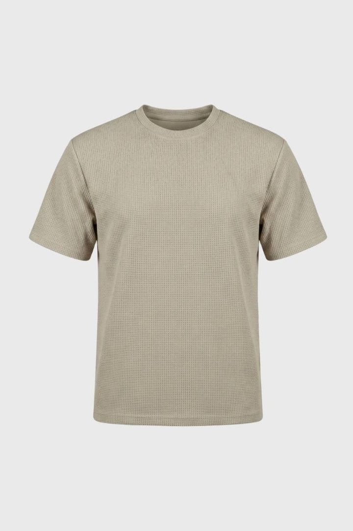 T-shirt Heren - Gestructureerd Waffle Textuur | Korte Mouwen