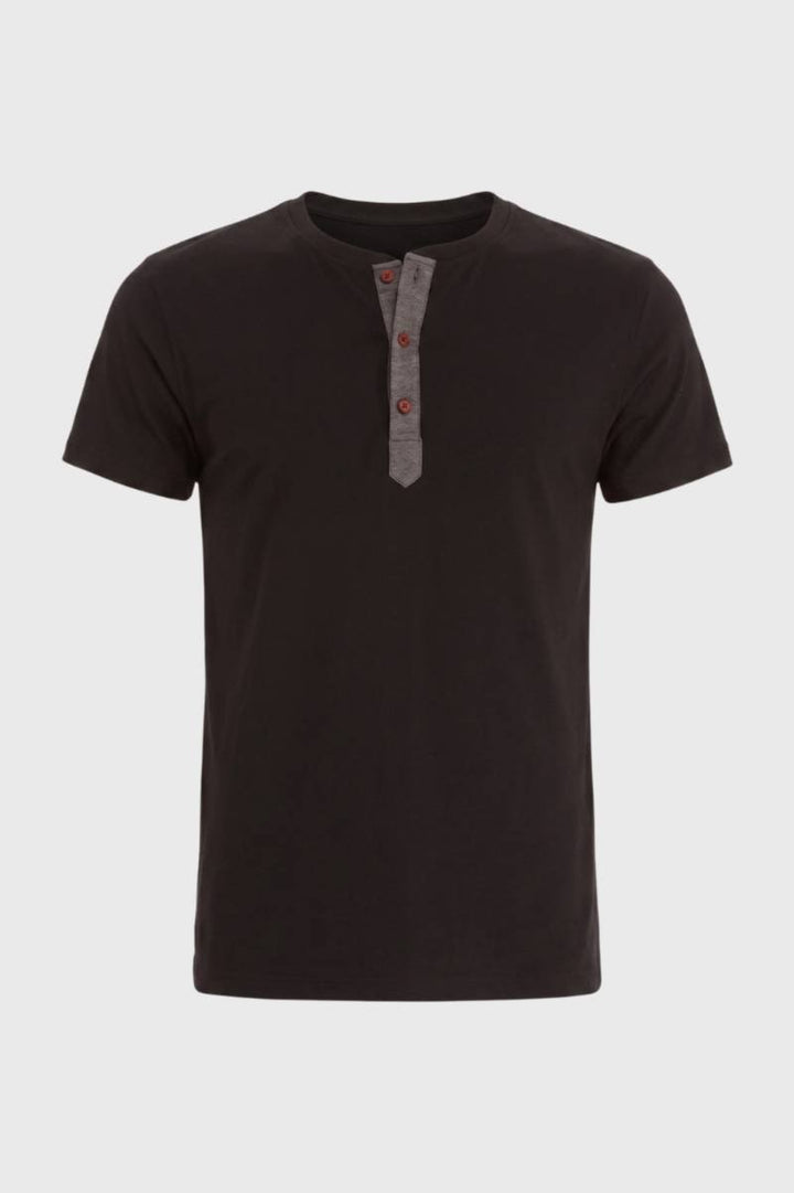 T-Shirt Heren - Henley met Knoopsluiting | Casual Stijl