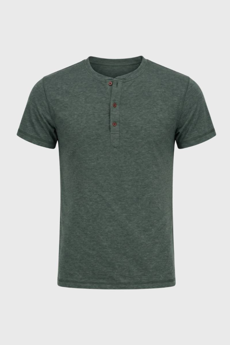 T-Shirt Heren - Henley met Knoopsluiting | Casual Stijl