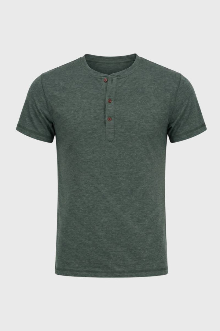 T-Shirt Heren - Henley met Knoopsluiting | Casual Stijl