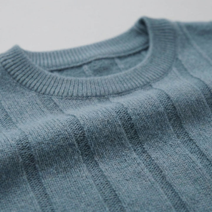 T-Shirt Heren Rib Knit Casual Chic Lange Mouwen