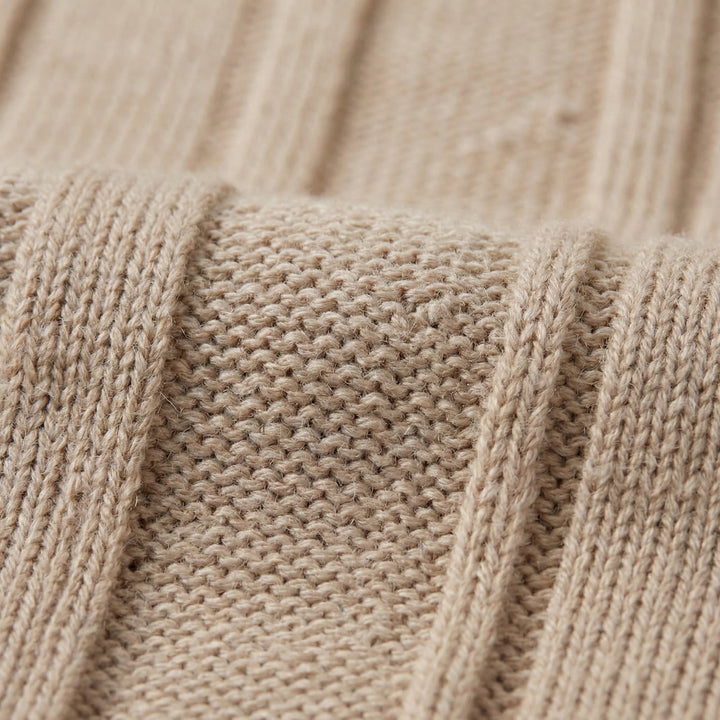 T-Shirt Heren Rib Knit Casual Chic Lange Mouwen