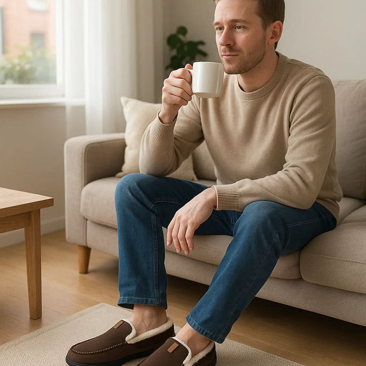 TERRAWOOL – Warme Heren Instap Schoenen Gemaakt van Synthetische Wol