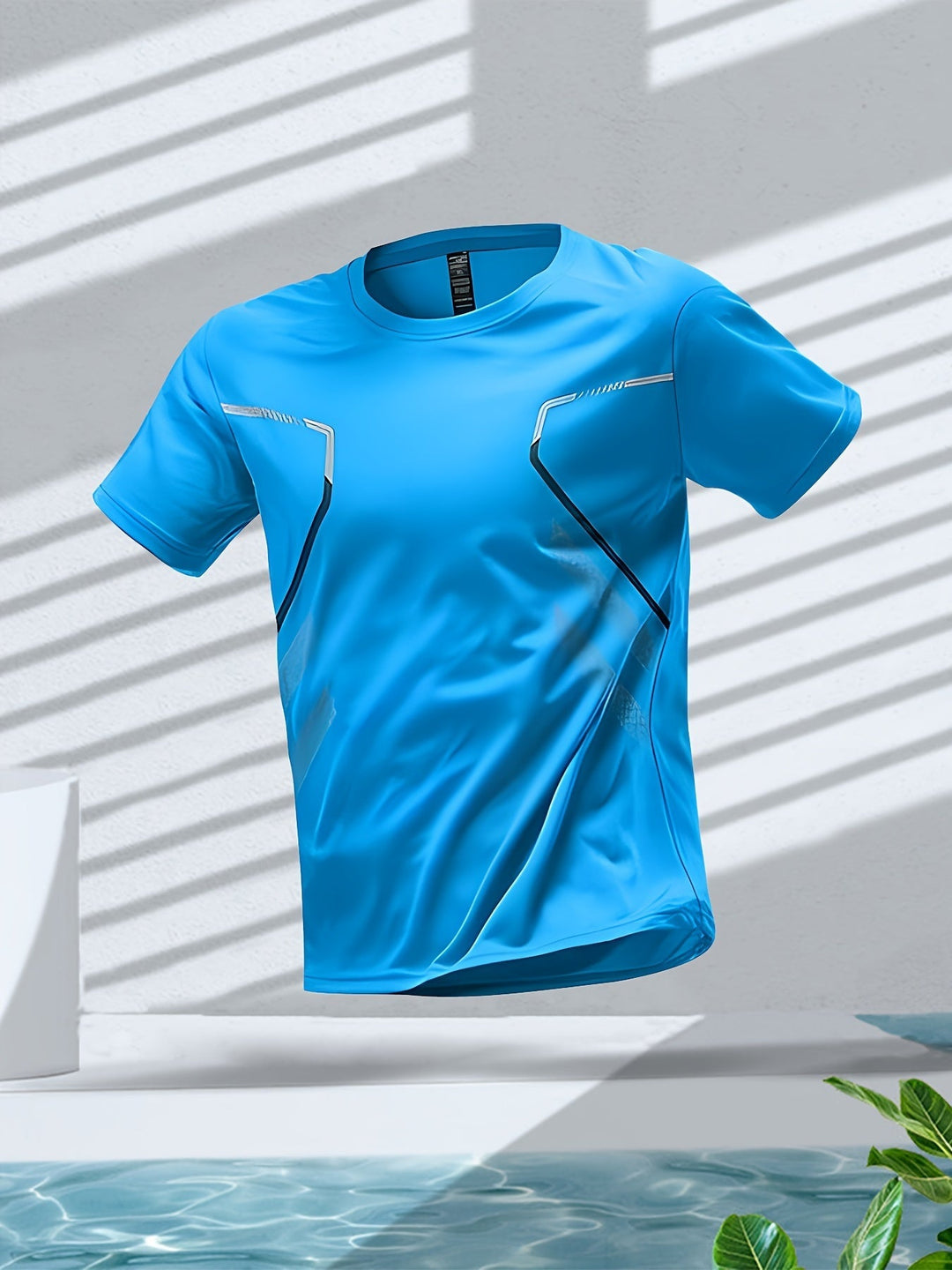 Tom | Kleurrijk heren sportshirt met sneldrogende korte mouwen