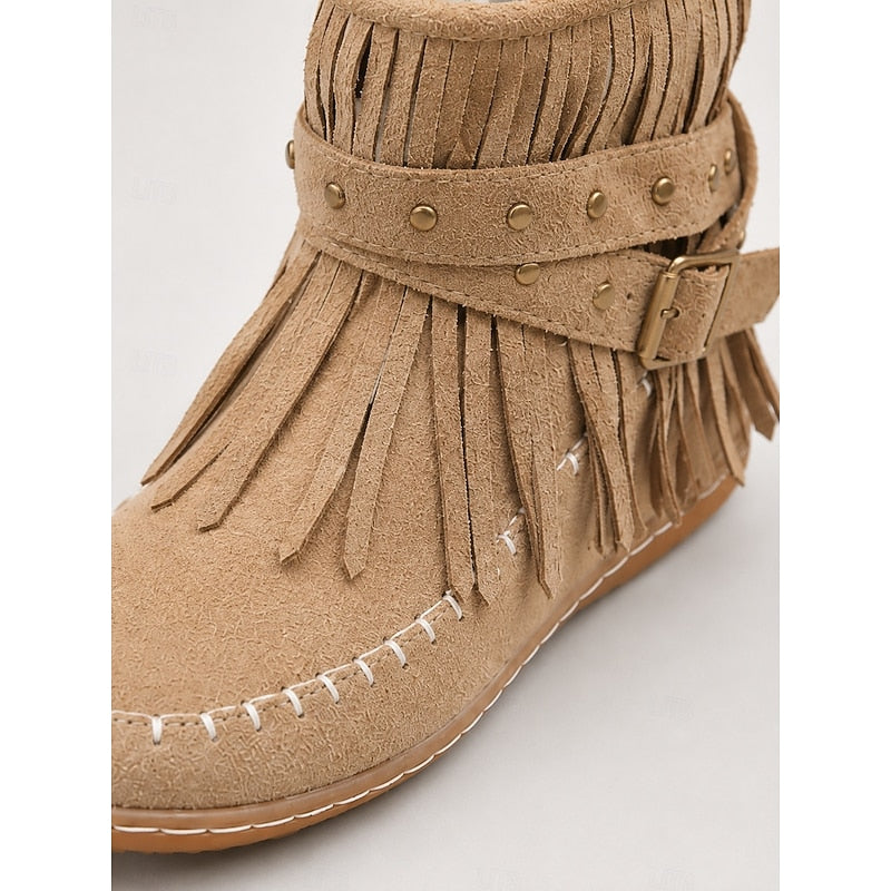 Susannah | Fringe Moccasin Enkellaarsjes