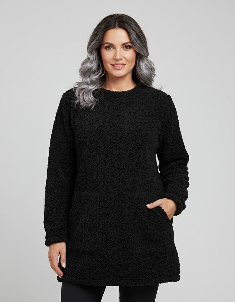 ISABEL – GEZELLIGE FLEECE LANGE SWEATSHIRT