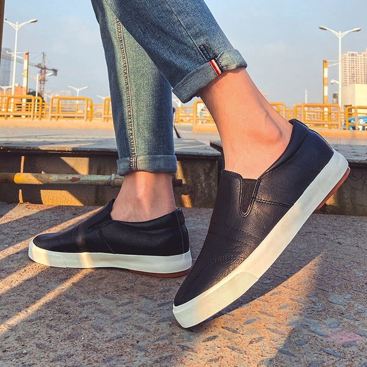 Heren Slip-On Leren Sneakers
