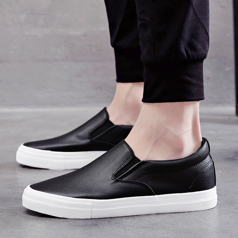 Heren Slip-On Leren Sneakers