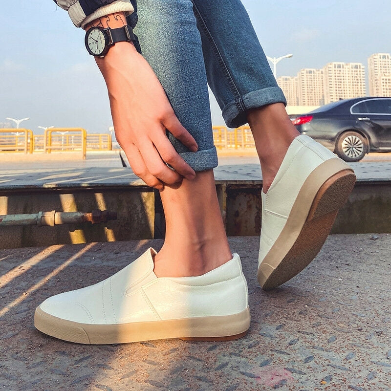 Heren Slip-On Leren Sneakers