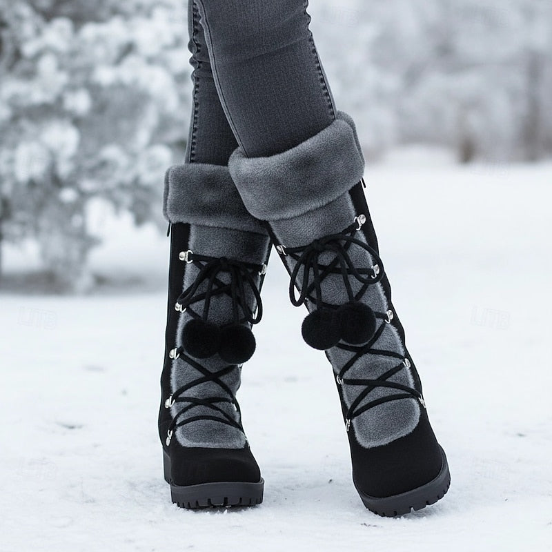 Sabrina | Gezellige Laarzen met Veters voor de Winter
