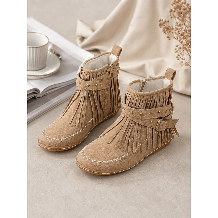 Susannah | Fringe Moccasin Enkellaarsjes