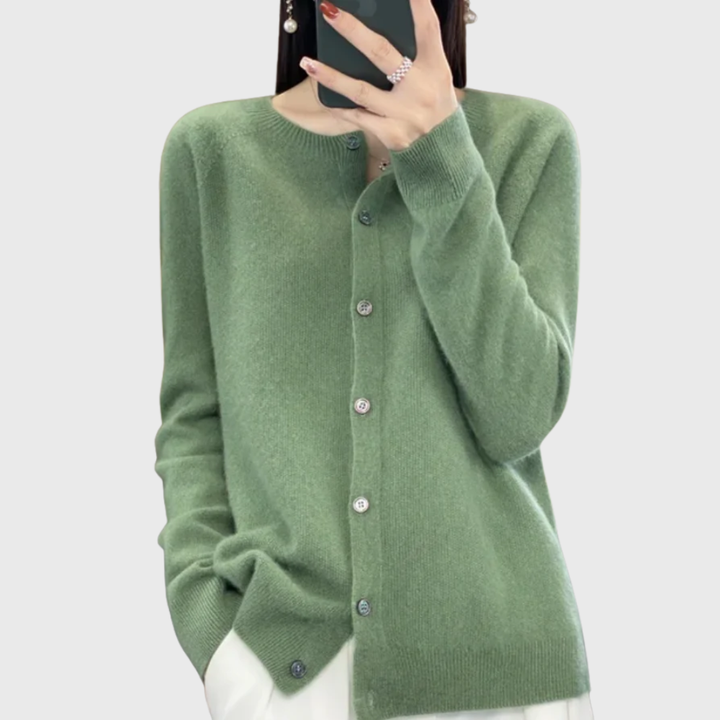 Valerie | Schone Knopen-Voorkant Cardigan