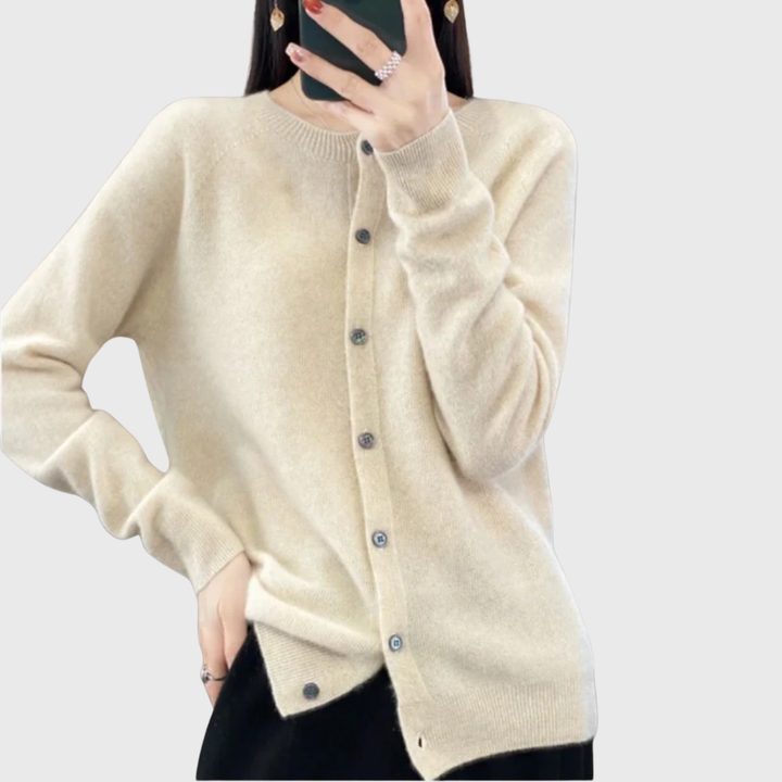 Valerie | Schone Knopen-Voorkant Cardigan