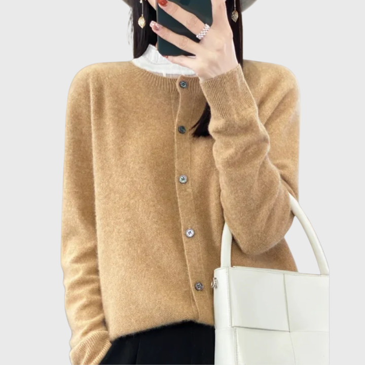 Valerie | Schone Knopen-Voorkant Cardigan
