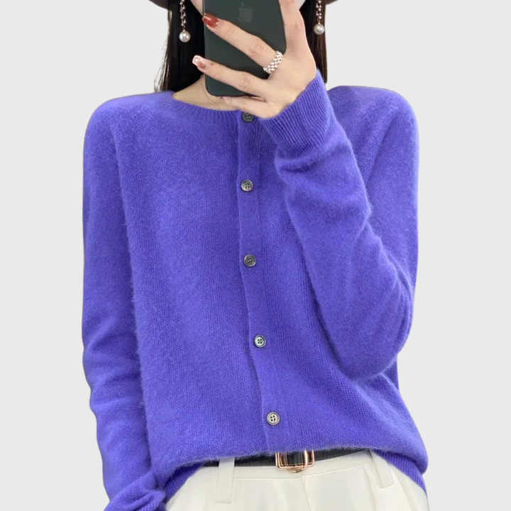 Valerie | Schone Knopen-Voorkant Cardigan
