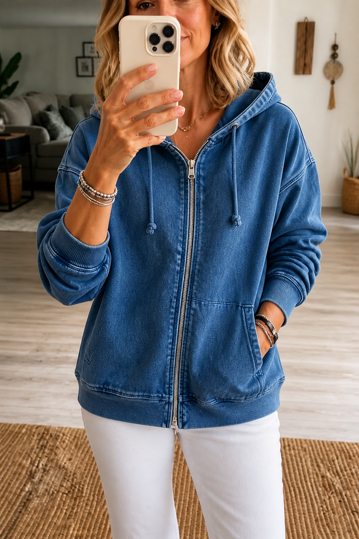 Rethread – Gewassen Relaxed Zip-Up Hoodie