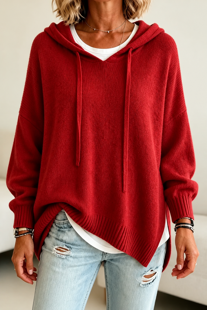 Wearbella – Oversized Trui met Capuchon en Touwtjes