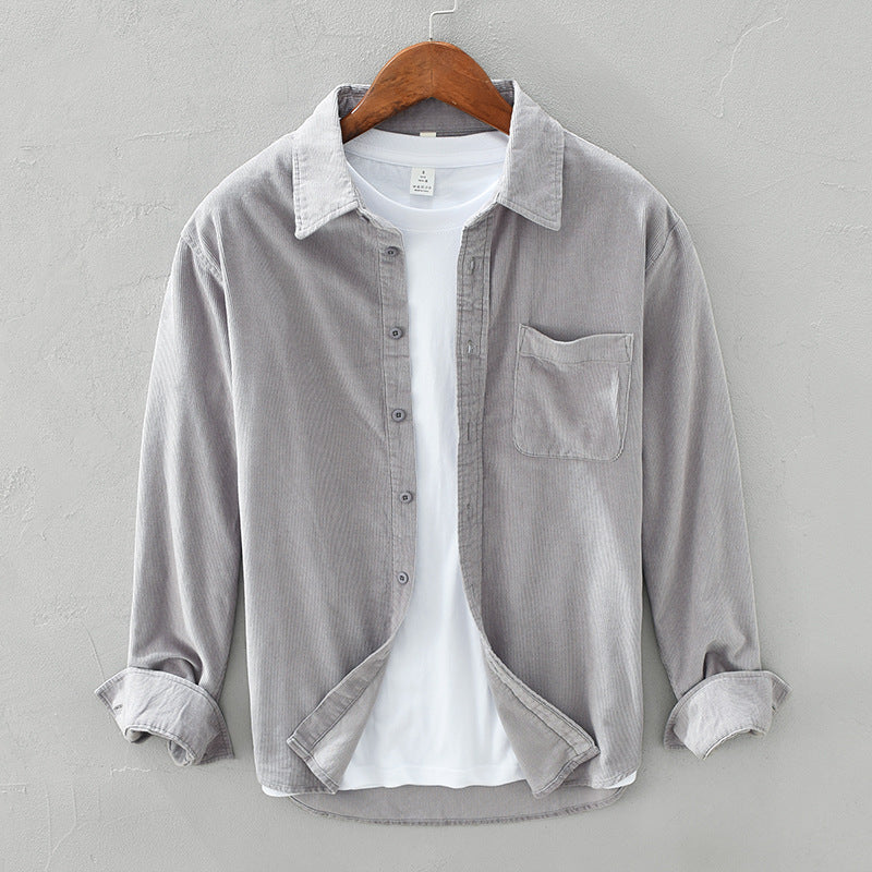 Van Dam | Heren Textured Corduroy Overhemd