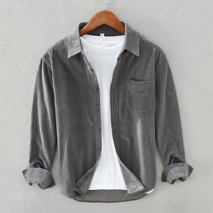 Van Dam | Heren Textured Corduroy Overhemd
