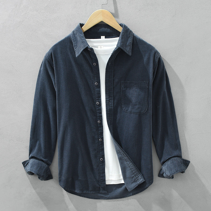 Van Dam | Heren Textured Corduroy Overhemd