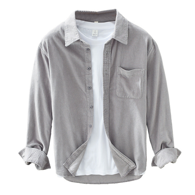 Van Dam | Heren Textured Corduroy Overhemd