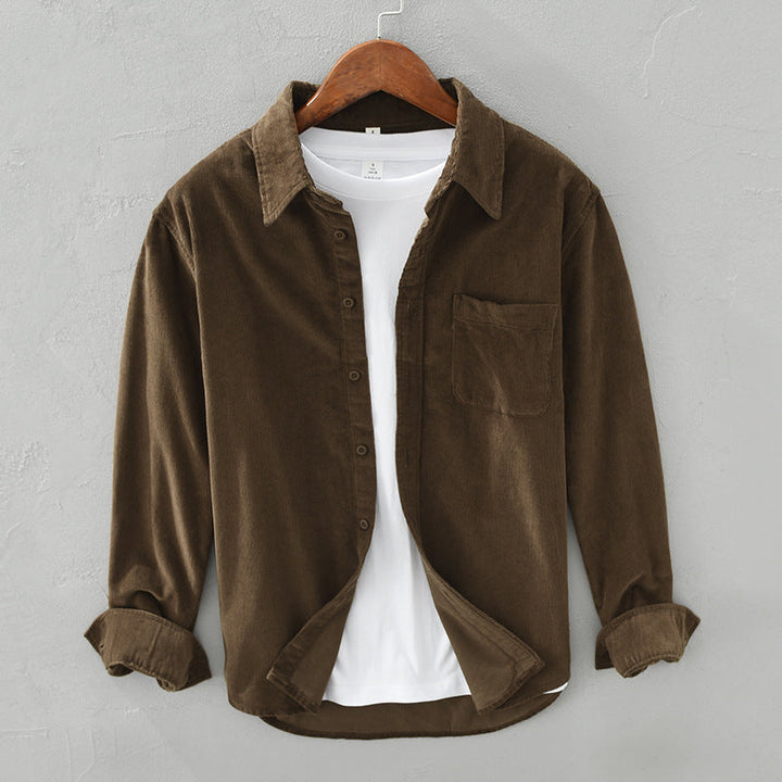 Van Dam | Heren Textured Corduroy Overhemd