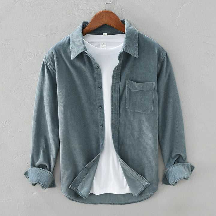 Van Dam | Heren Textured Corduroy Overhemd