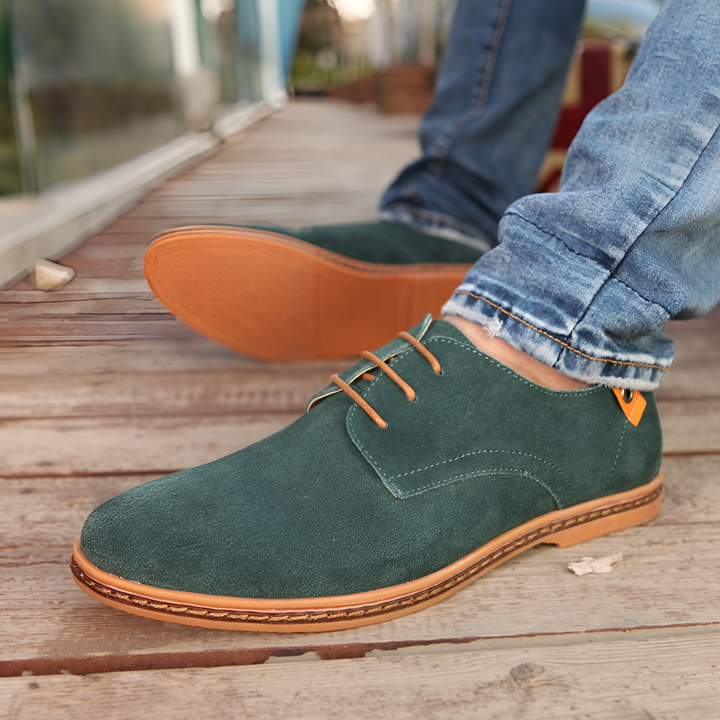 Heren Vegan Suede Oxford Veterschoenen