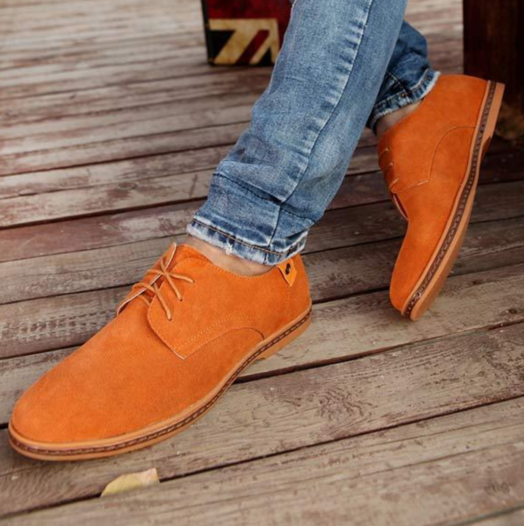 Heren Vegan Suede Oxford Veterschoenen