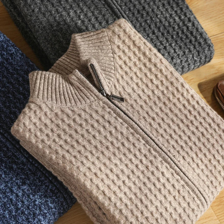 Van Dal | Heren Textured Waffle Knit Cardigan