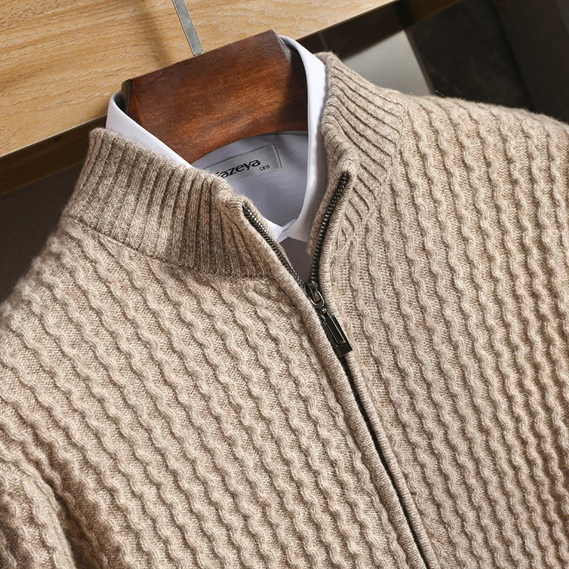 Van Dal | Heren Textured Waffle Knit Cardigan