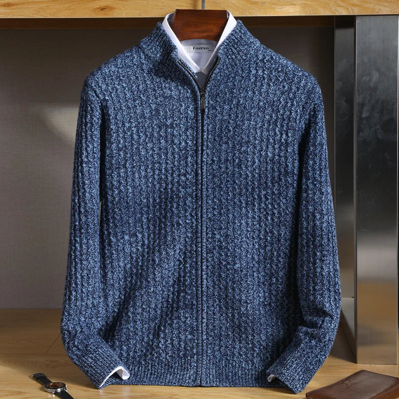 Van Dal | Heren Textured Waffle Knit Cardigan