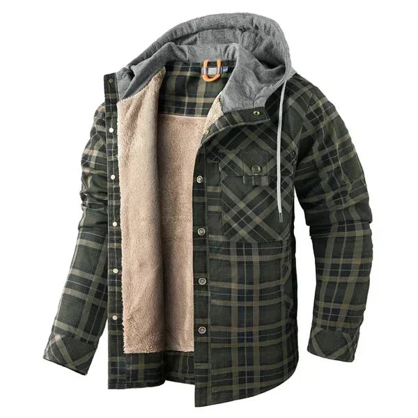 Van Dal | Heren Sherpa-Gecoate Geruite Hoodie Jast