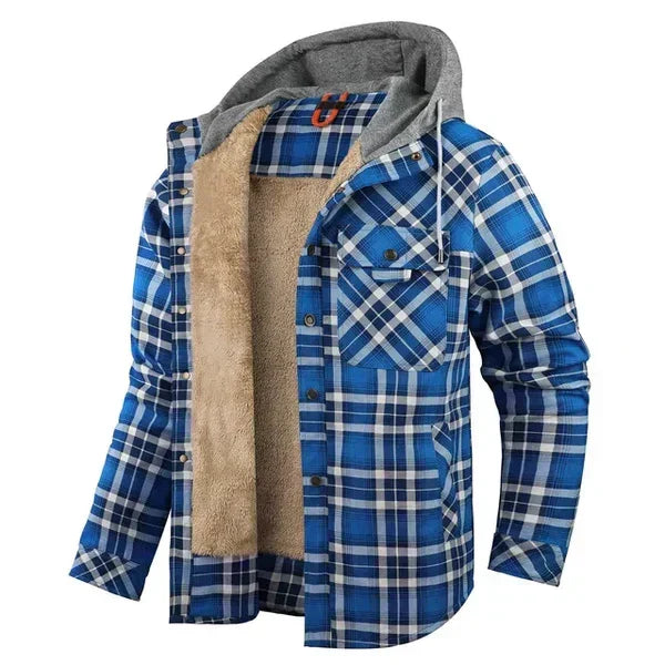 Van Dal | Heren Sherpa-Gecoate Geruite Hoodie Jast