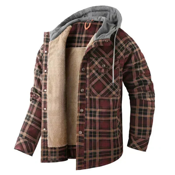 Van Dal | Heren Sherpa-Gecoate Geruite Hoodie Jast