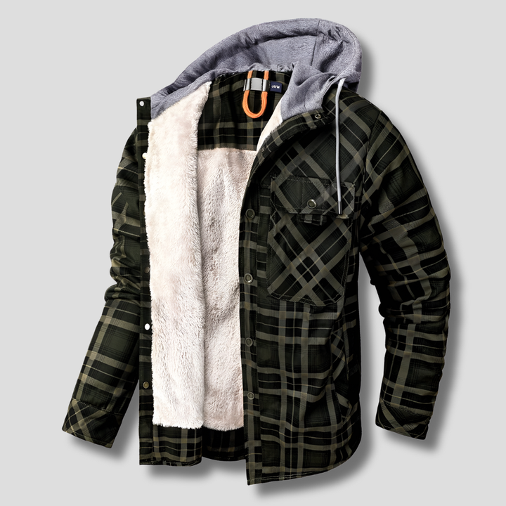 Van Dal | Heren Sherpa-Gecoate Geruite Hoodie Jast