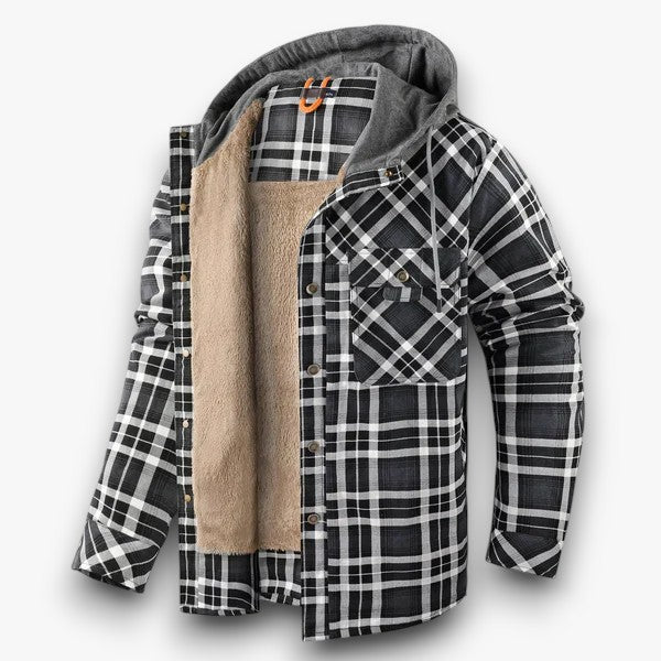 Van Dal | Heren Sherpa-Gecoate Geruite Hoodie Jast
