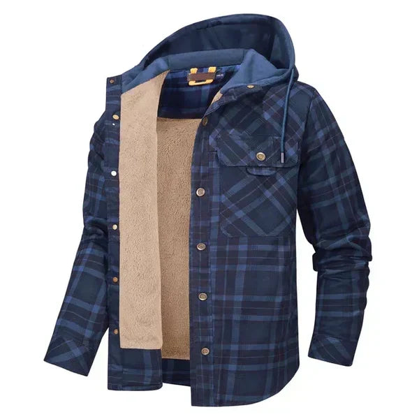 Van Dal | Heren Sherpa-Gecoate Geruite Hoodie Jast