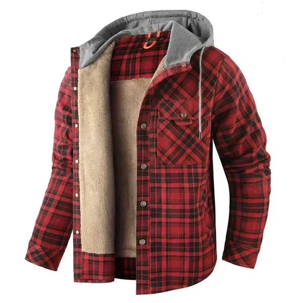Van Dal | Heren Sherpa-Gecoate Geruite Hoodie Jast