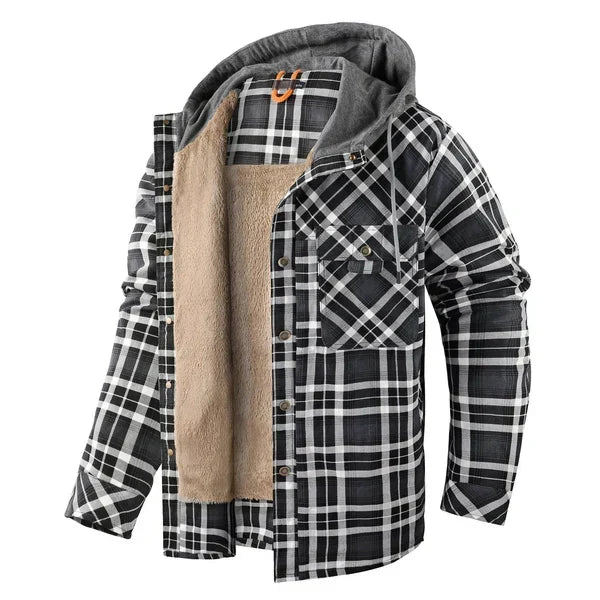Van Dal | Heren Sherpa-Gecoate Geruite Hoodie Jast