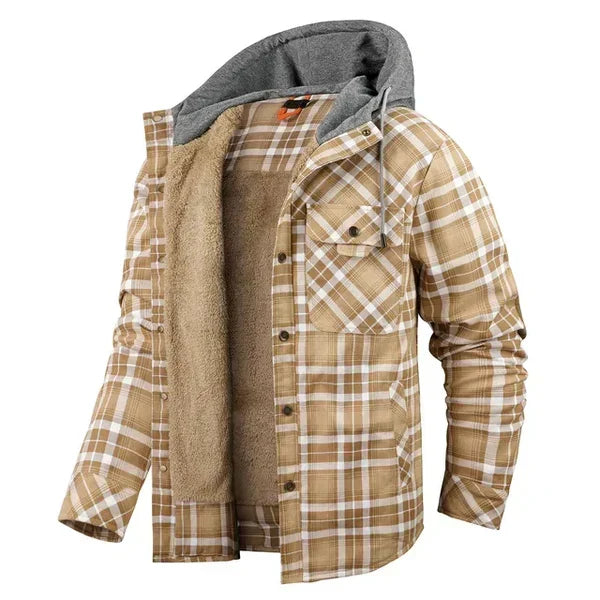 Van Dal | Heren Sherpa-Gecoate Geruite Hoodie Jast